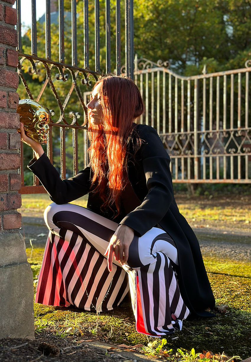 The Lebied Striped Flare Pants