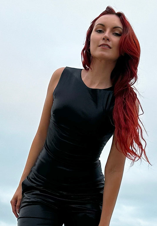 Obsidian Black Long Tank Top