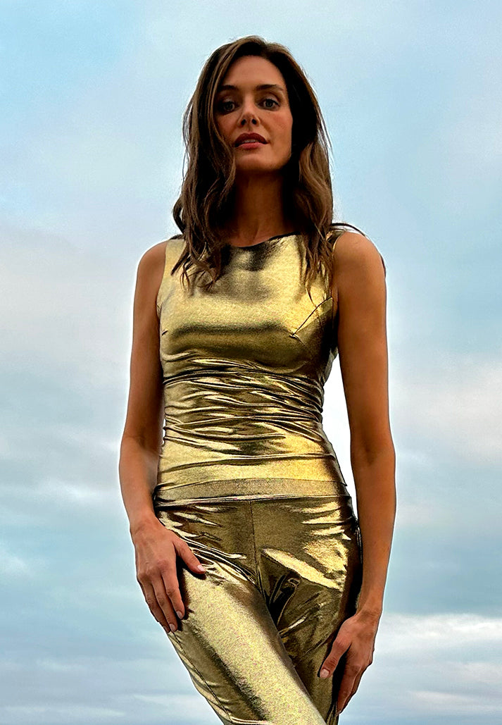 Liquid Gold Long Tank Top