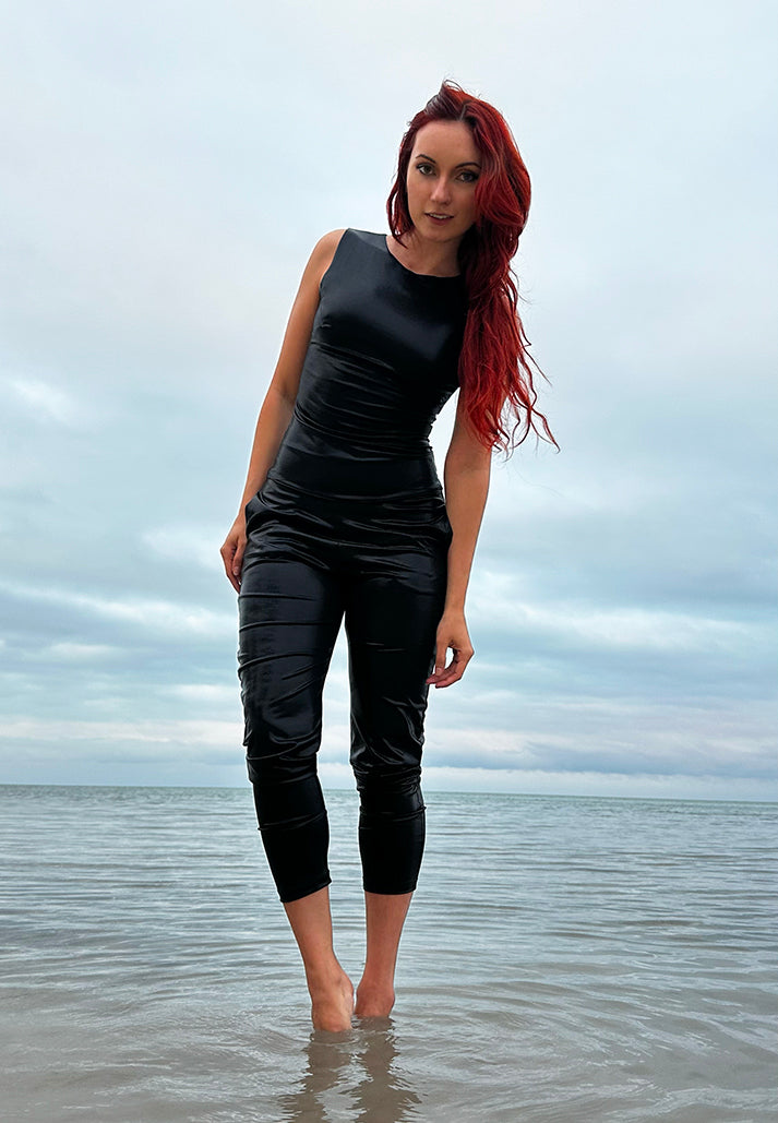 Obsidian Black Slouch Pants