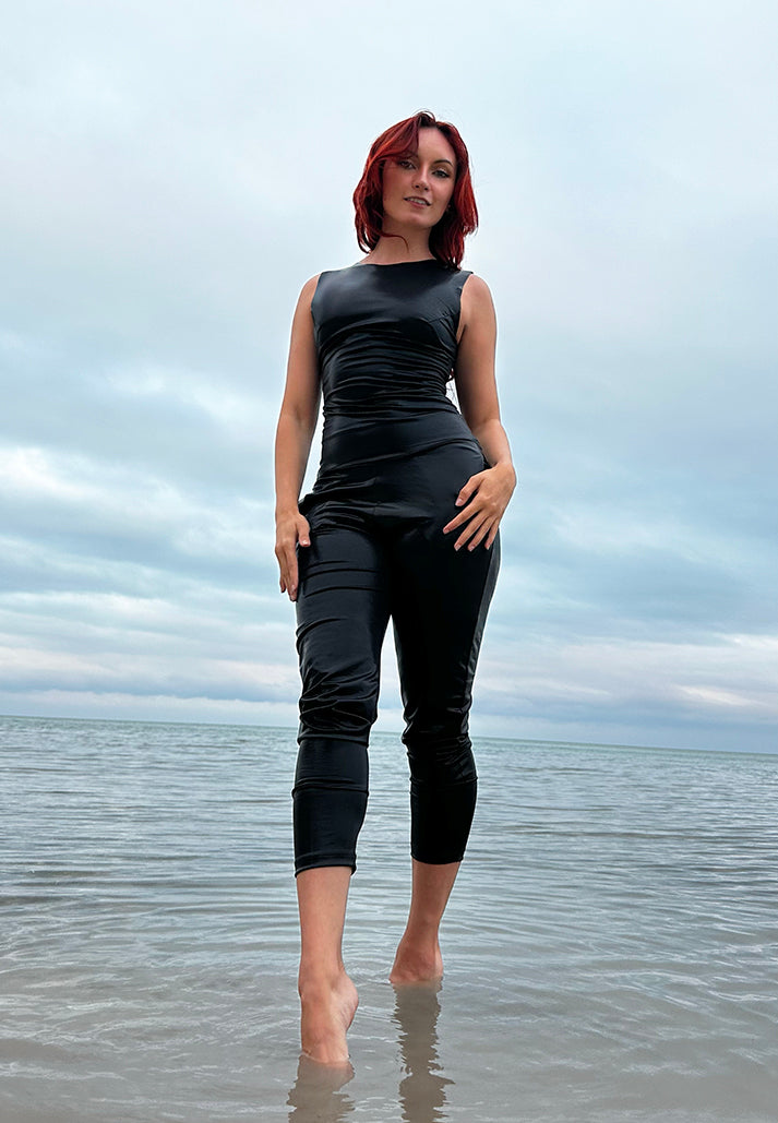 Obsidian Black Slouch Pants