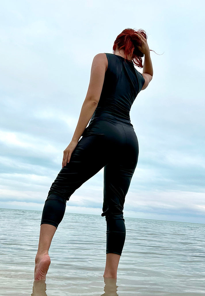Obsidian Black Slouch Pants