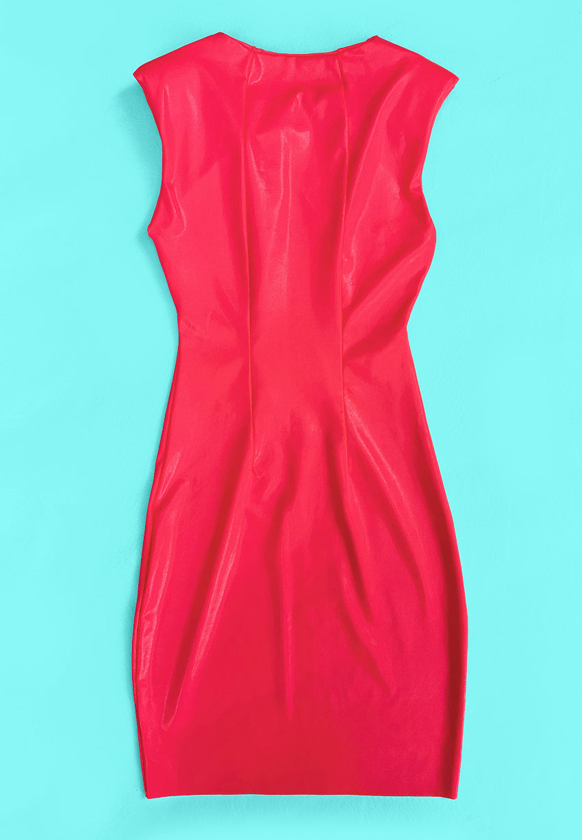 Blooming Pink Neon Wet Sculpt Dress