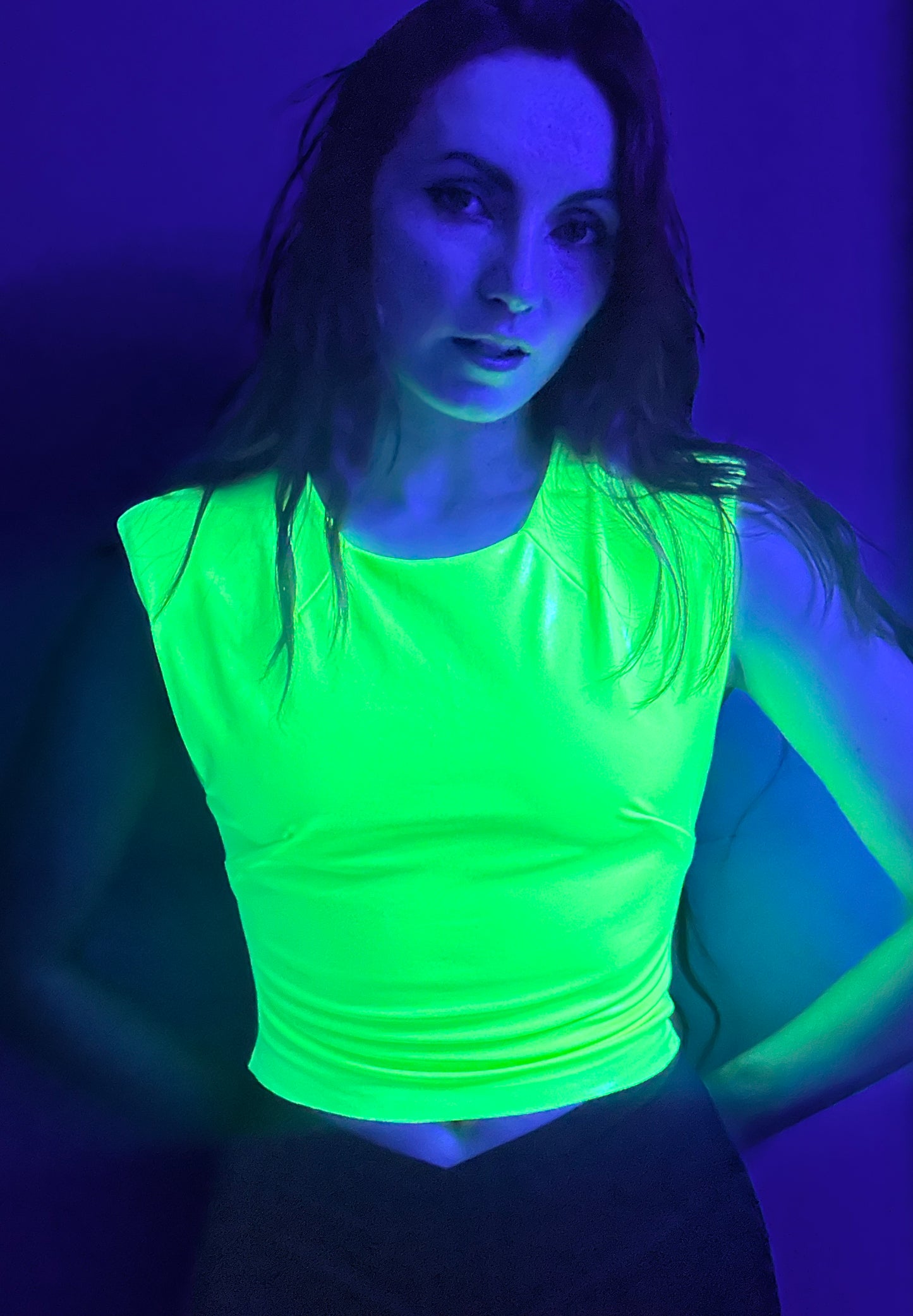 Neon Wet Sculpt Top in Blooming Yellow
