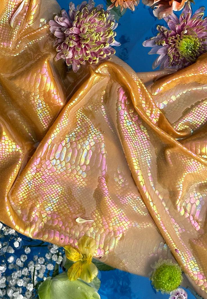 Pearl Snake Pencil Skirt in Leucistic Cobra