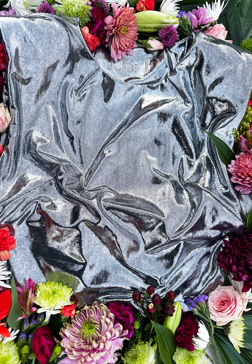 Liquid Pewter Sculpt Top