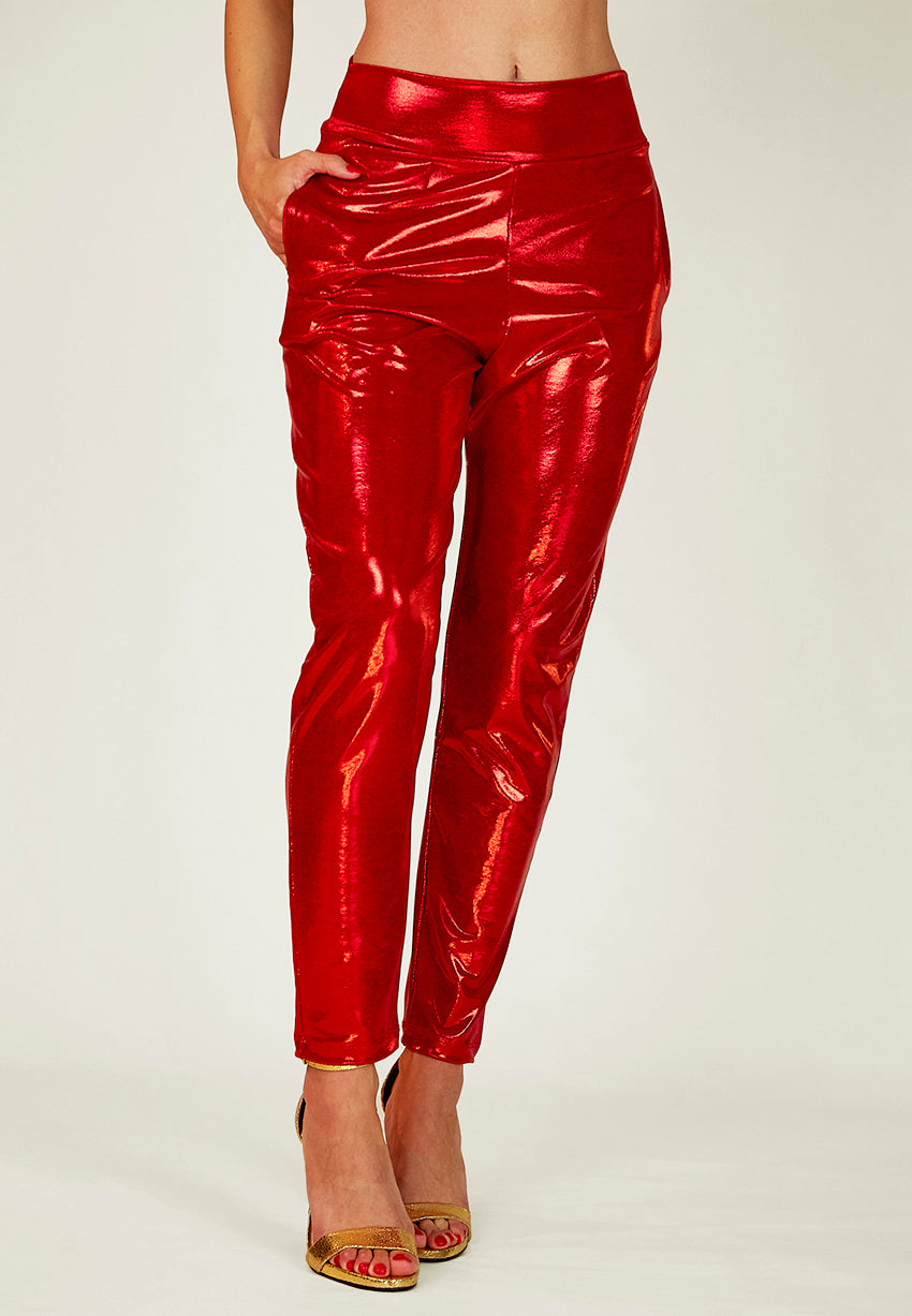 Ruby Red Slouch Pants