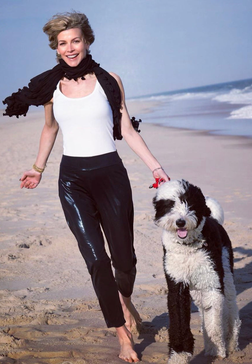 Obsidian Black Slouch Pants