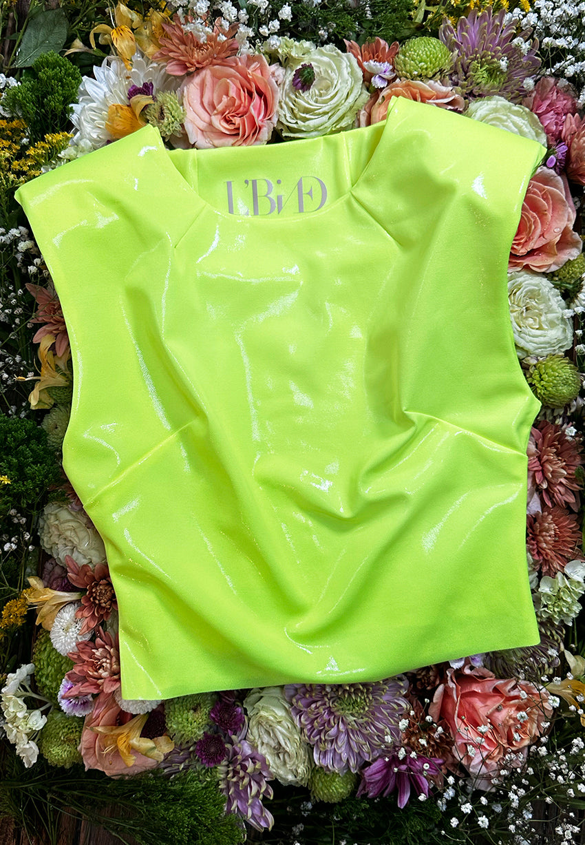 Neon Wet Sculpt Top in Blooming Yellow