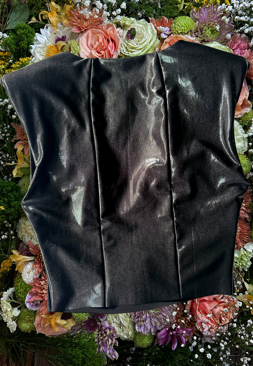 The Wet Sculpt Top in Obsidian Black