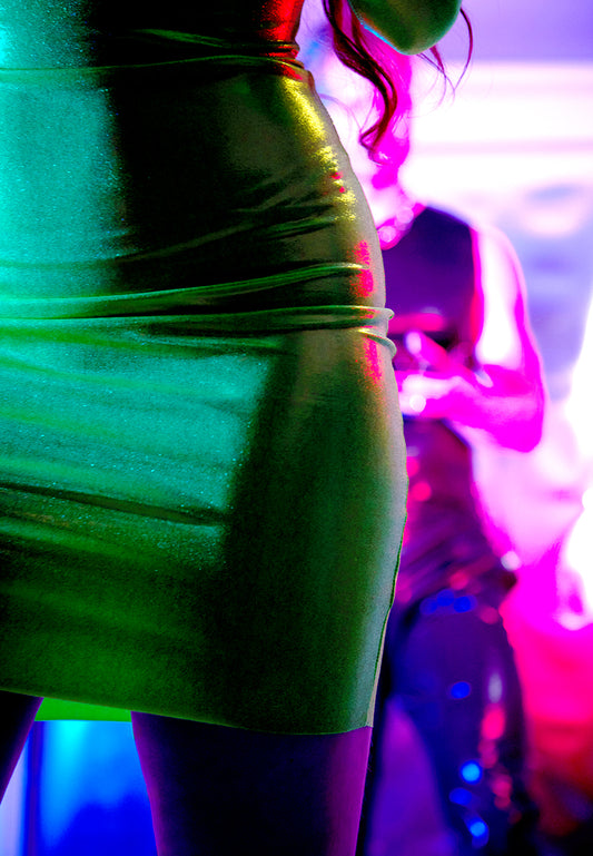 Golden Green Long Sleeve Sculpt Dress