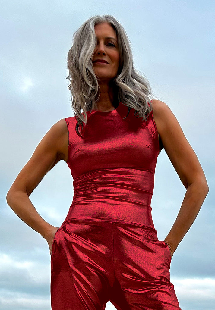 Ruby Red Long Tank Top