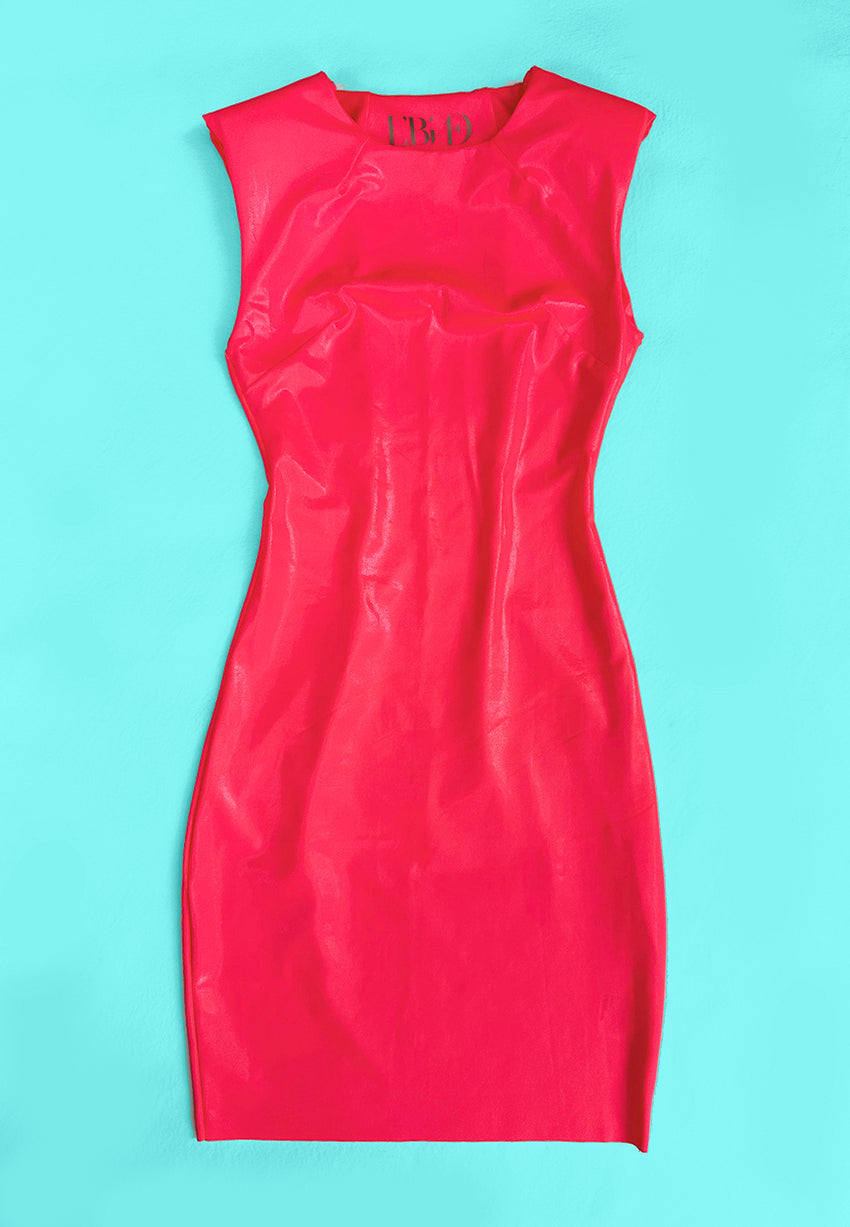 Blooming Pink Neon Wet Sculpt Dress XL Blooming Pink Neon Wet Sculpt Dress XL