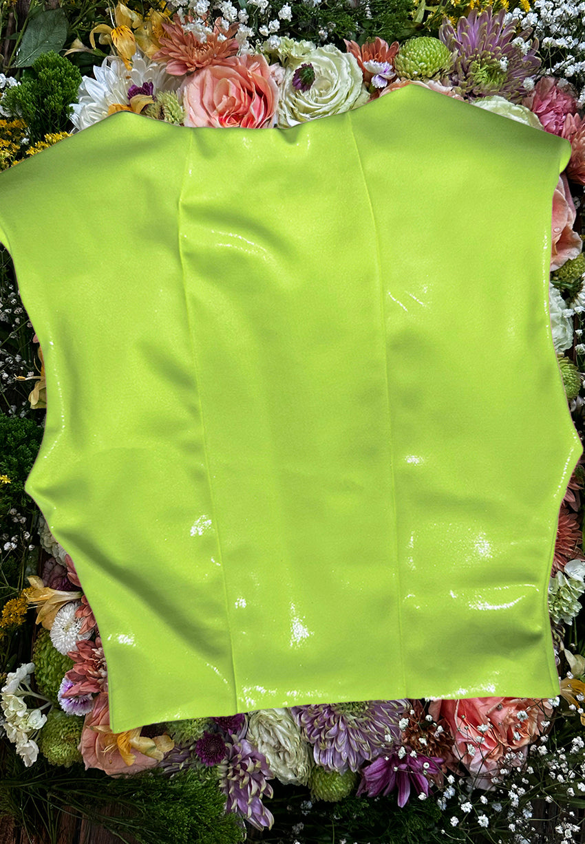 The Neon Wet Sculpt Top in Blooming Yellow