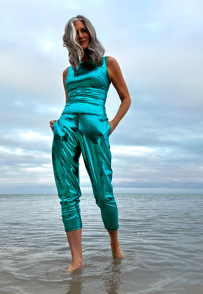 Paradise Blue Long Tank Top