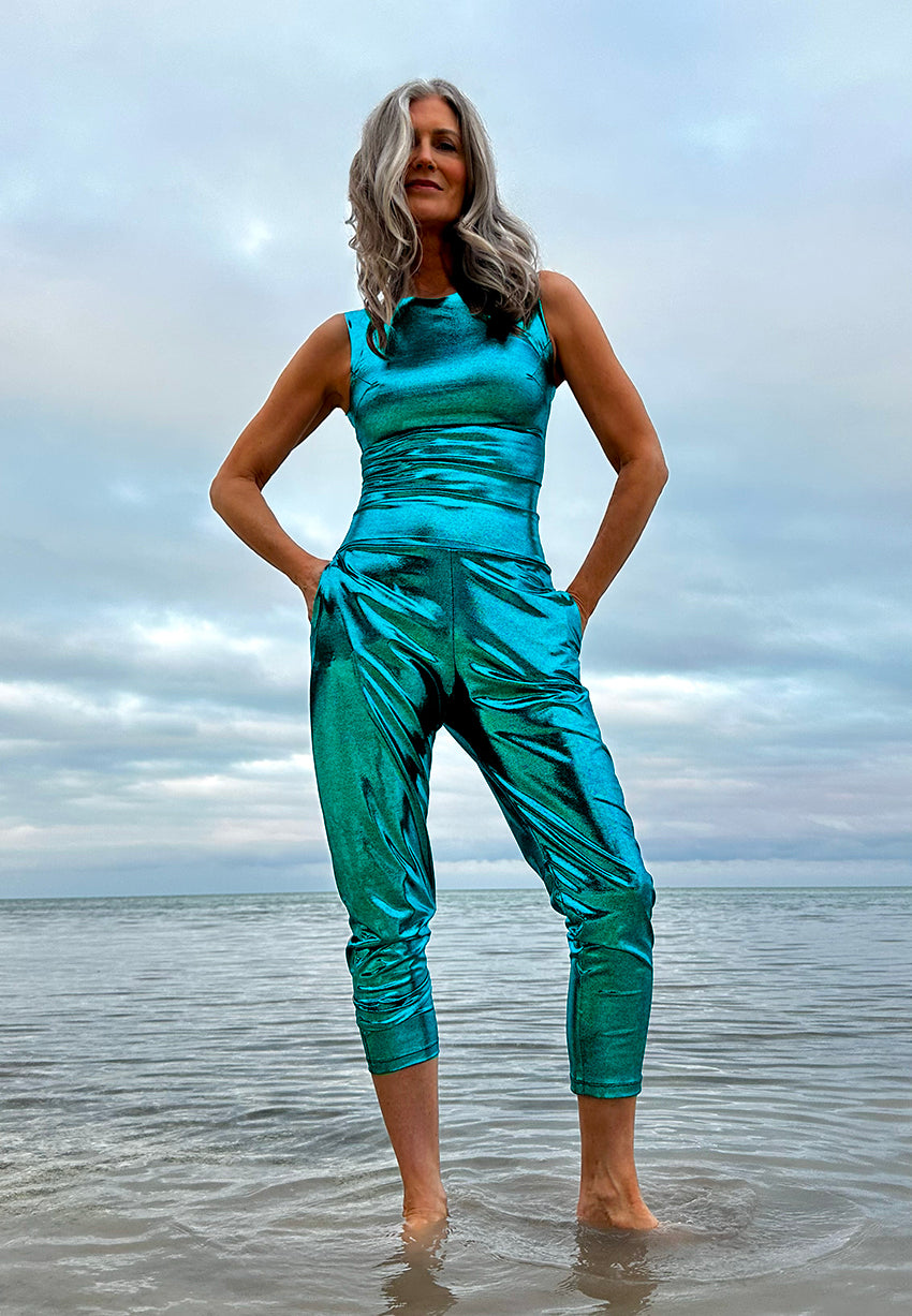 Paradise Blue Long Tank Top