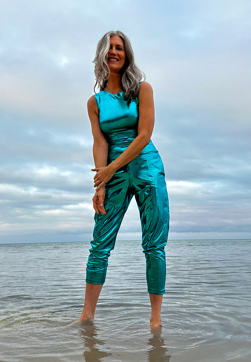 Paradise Blue Long Tank Top