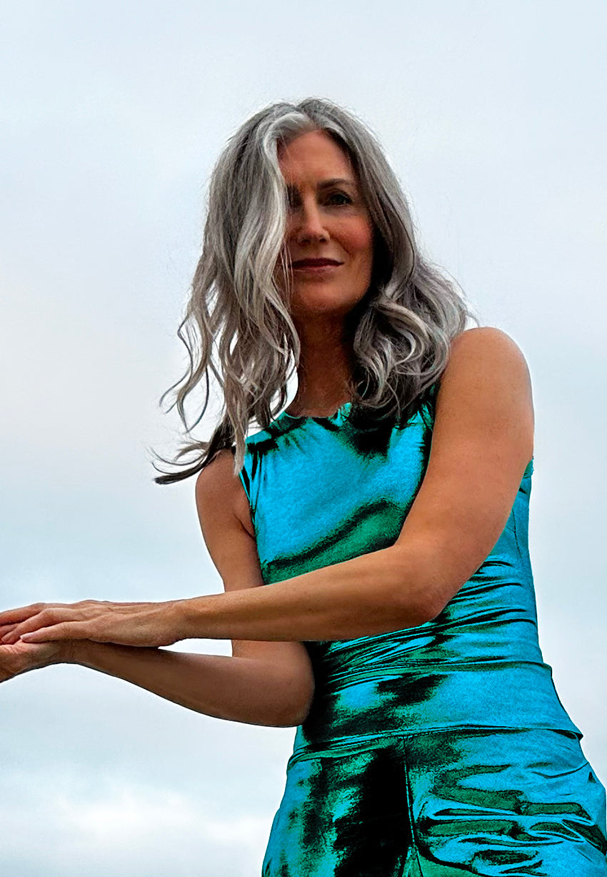 Paradise Blue Long Tank Top