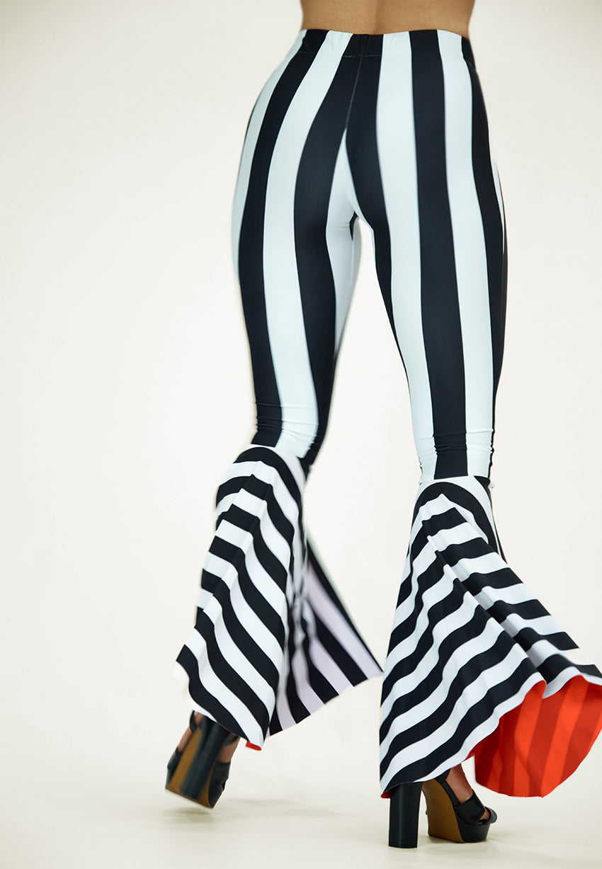 The Lebied Striped Flare Pants