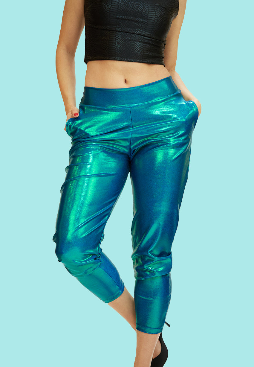 SALE/ Winter Liquid Metal Slouch Pants