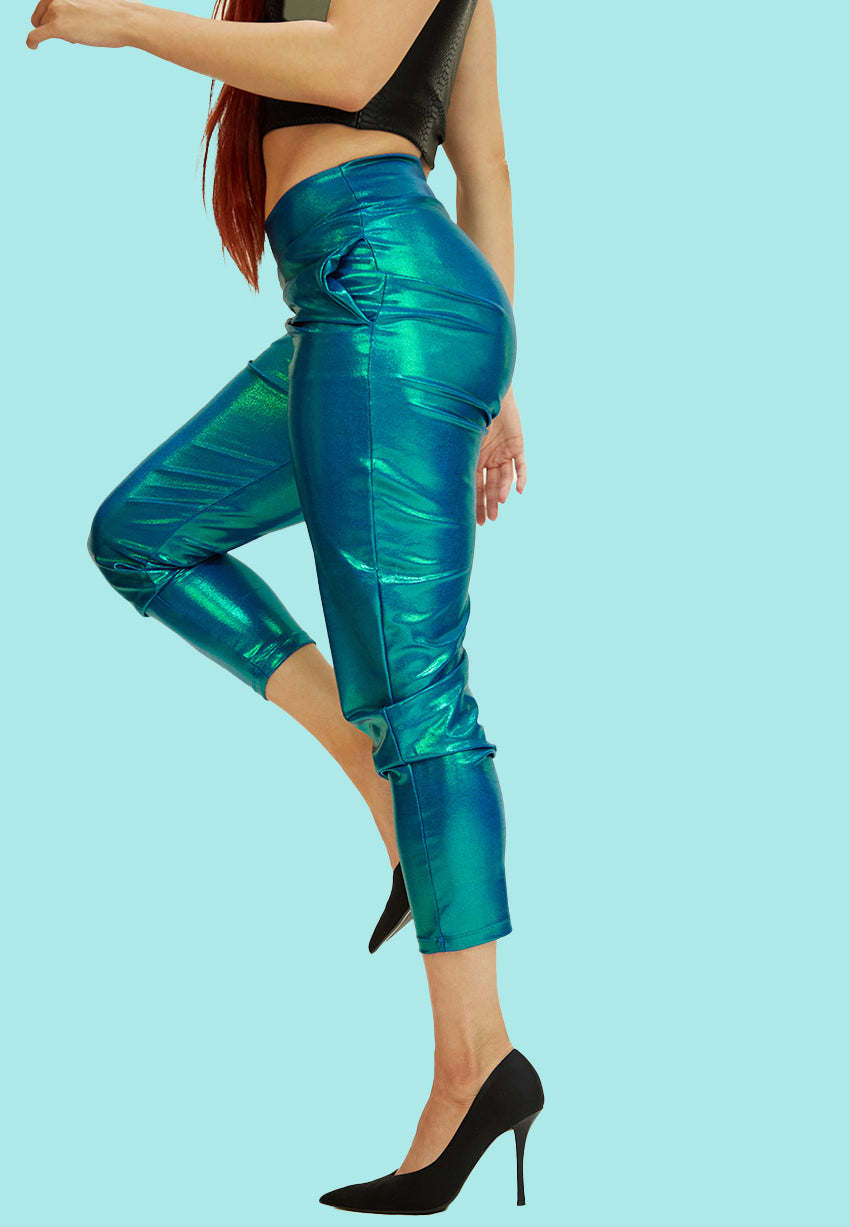 SALE/ Winter Liquid Metal Slouch Pants