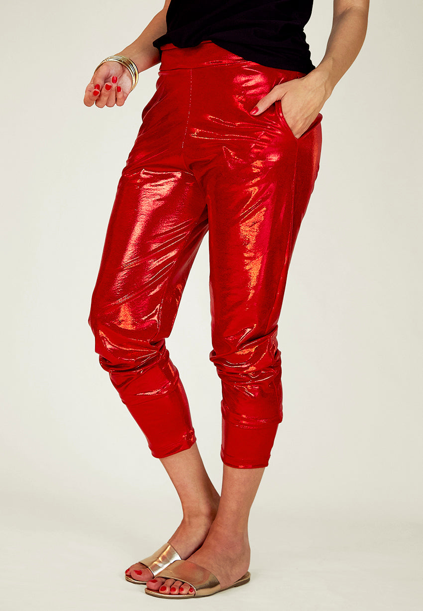 Ruby Red Slouch Pants