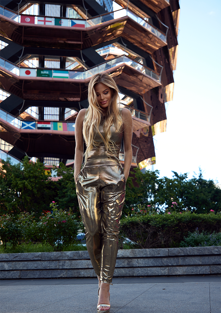 Liquid Gold Long Tank Top