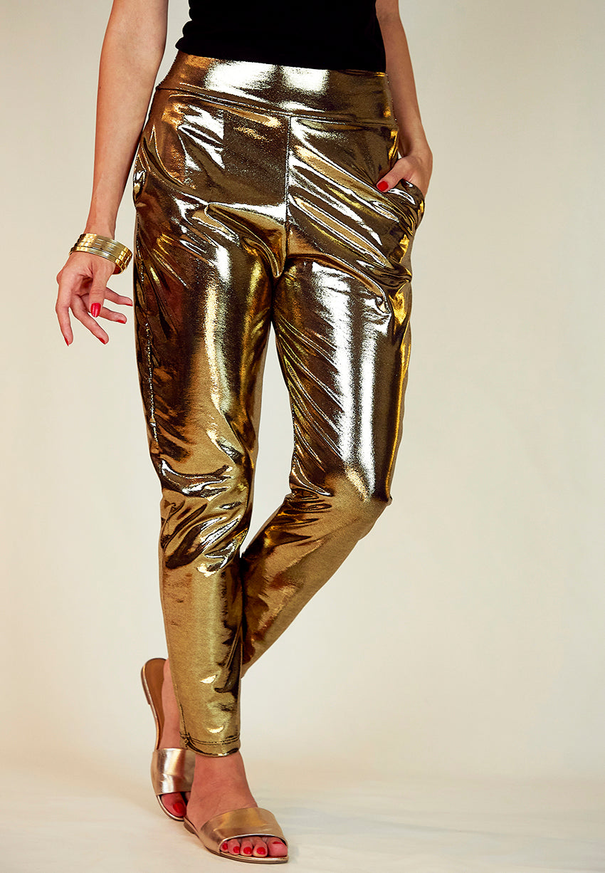 Gold color outlet pants